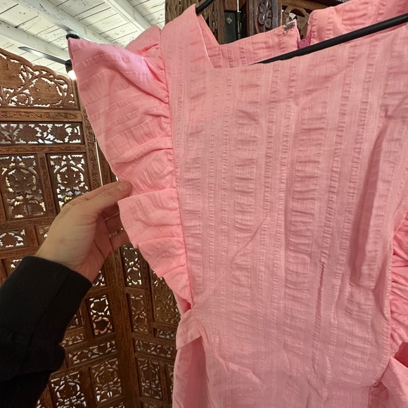 Pink Ruffled Maxi Dress - Picture 4 of 5